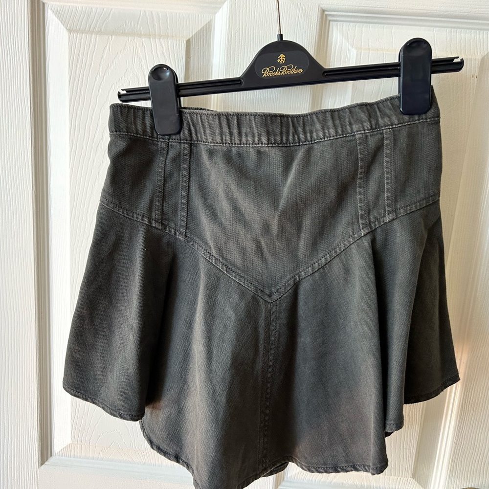 Gray Denim Skirt